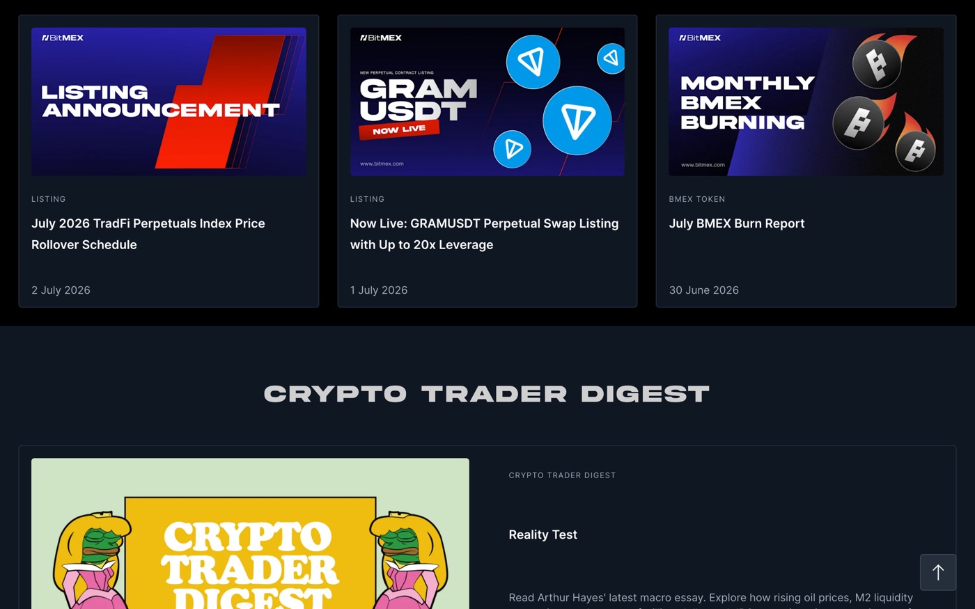BitMEX Blog — live site