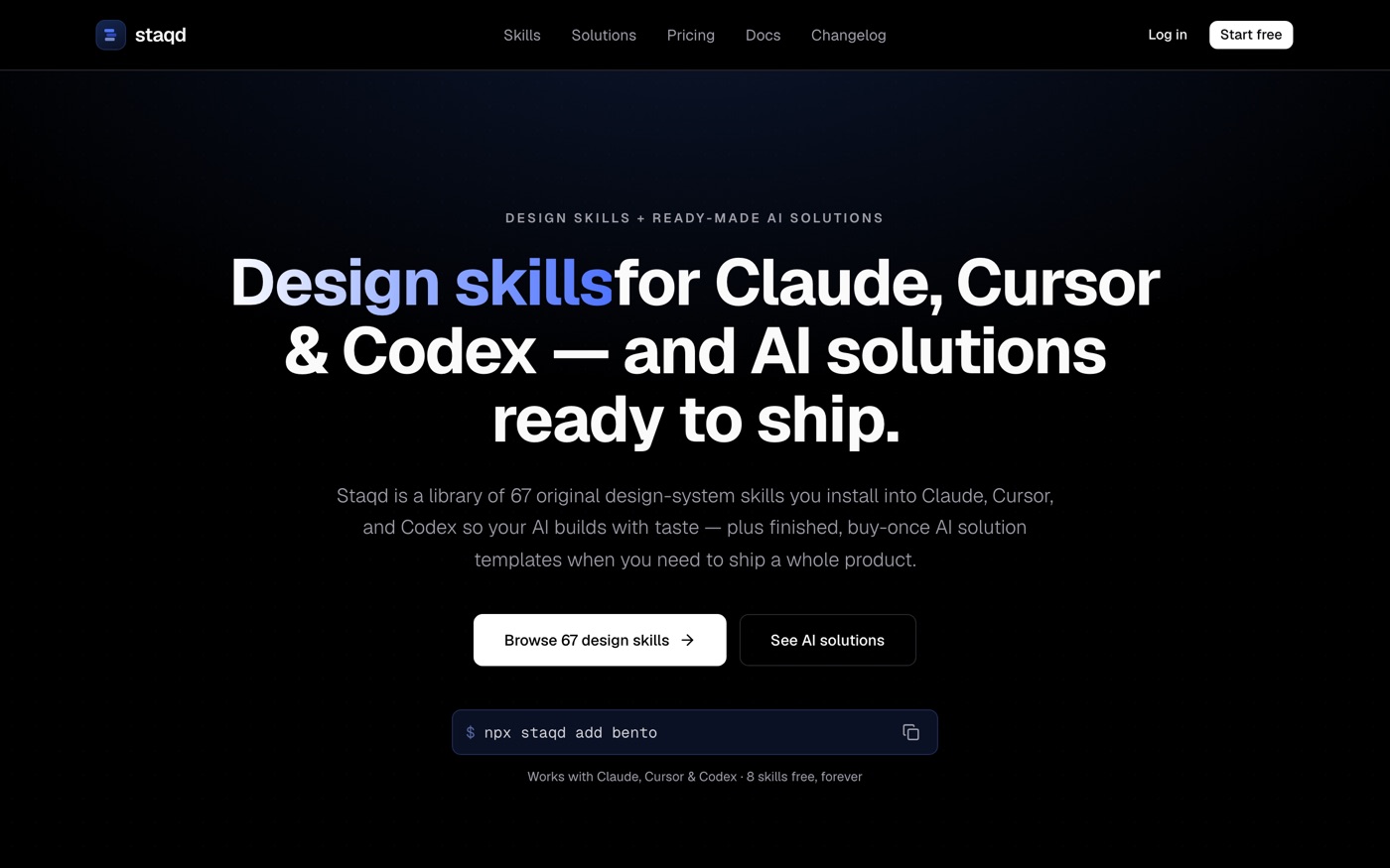 staqd.ai — live site
